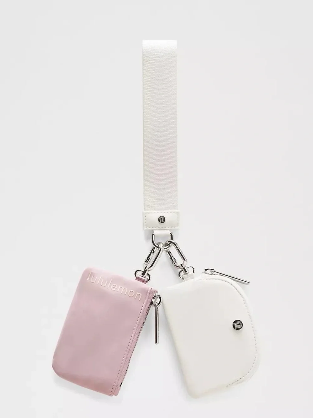 Lululemon Dual Pouch Wristlet- Pink Haze/Light Ivory